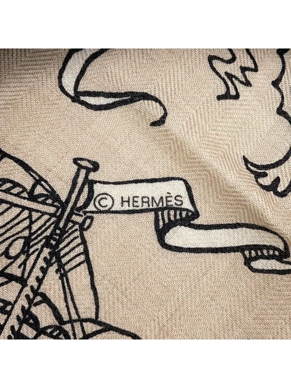 Hermes Shawl Carre 140 Geant Sailor Tattoo Bandana Tatouages Marins Cashmere